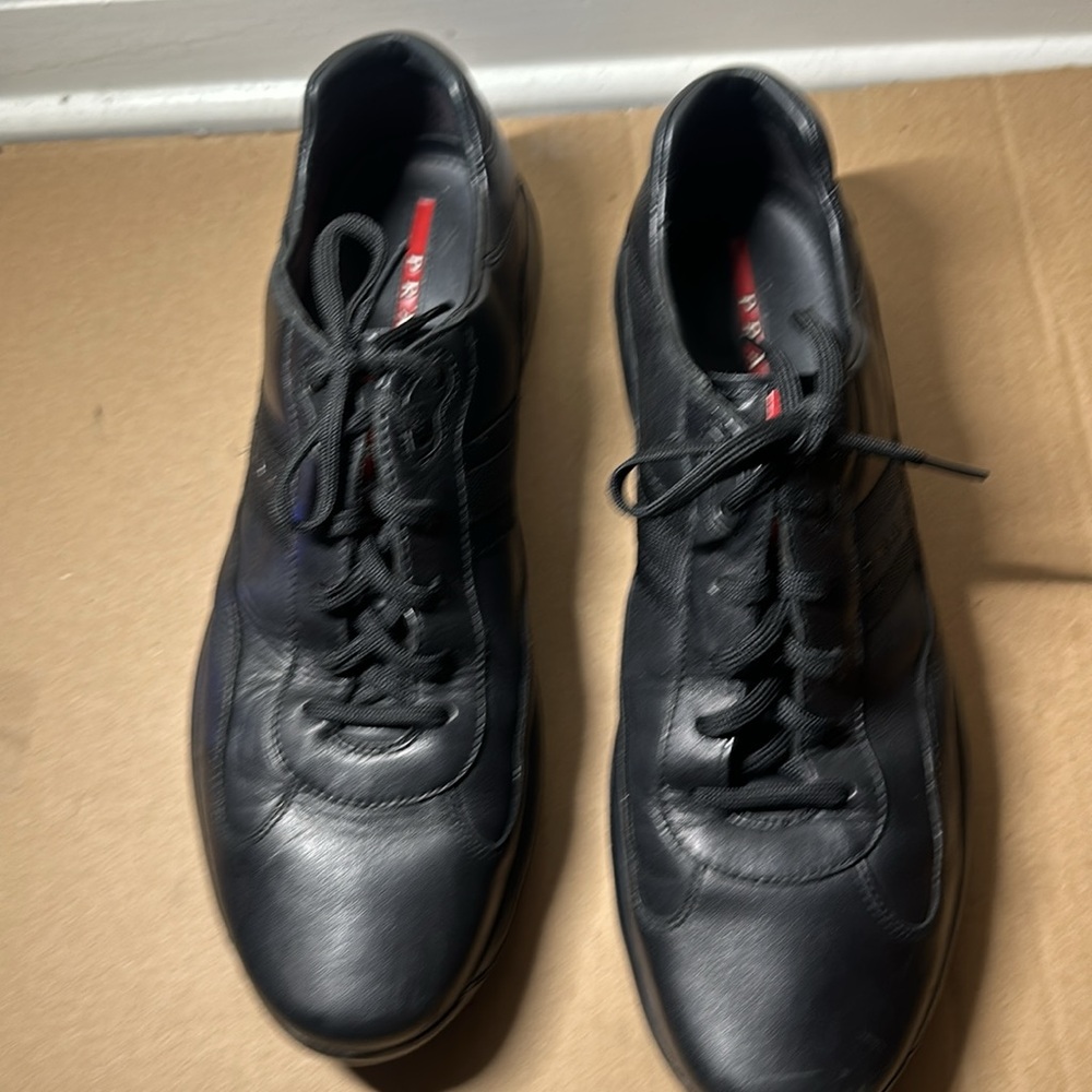 Men classic Prada black leather size 13 - Picture 4 of 4